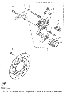 XT600EG Задний суппорт