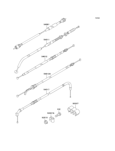 KLE500 Тросы управления