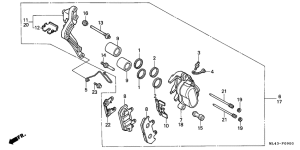 CB450S Передний суппорт