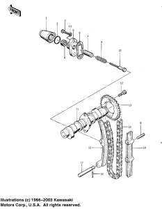 KZ400 Camshaft / chain / tensioner