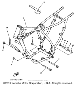 YZ80T (Motocross) Рама