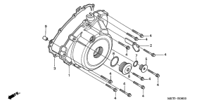 CBF500 (ABS) Крышка картера левая
