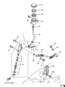 RD350LC Задний торм цилиндр