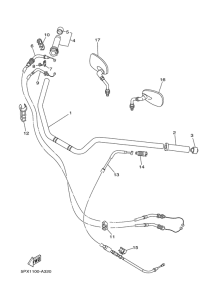 XV17PCSC Steering handle & cable
