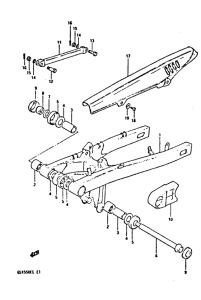 GSX550 Маятник задний