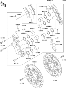 ZX600 Передний тормоз