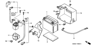 XL650V Аккумулятор