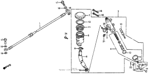 VF700F Rear brake master + cylinder