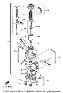 YZ250N Карбюратор