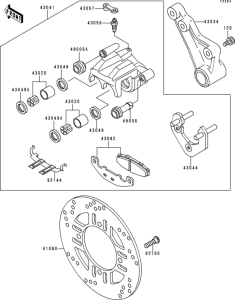 EX250 Задний тормоз
