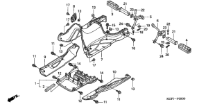 NES150 Floor panel / pillion step