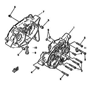 YZ50H Картер двигателя