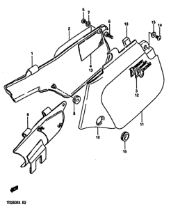 TS250 Обтекатель задний