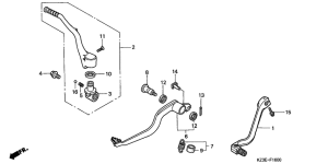 CR250R Brake pedal assy