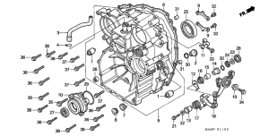 GL1500SE Задний кожух картера