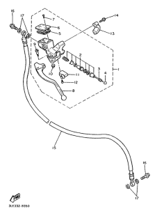 FZR1000 Передний торм. цилиндр 2