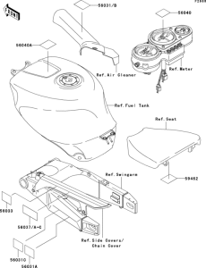 ZX750 Лейбл предостережения