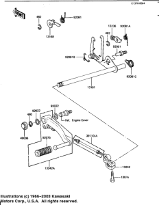 KZ1100 Переключатель передач