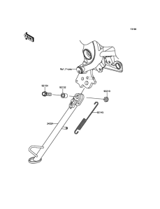 KLE650 Подножка