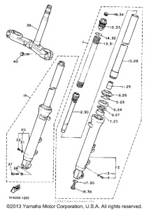 FJ1200DC Передняя вилка