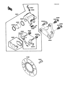 VN1500 Задний тормоз