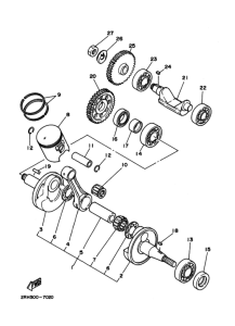 TZR125 ｸﾗﾝｸｼﾔﾌﾄ. ﾋﾟｽﾄﾝ