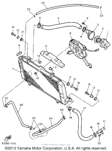 FZR1000BC Радиатор и Патрубки