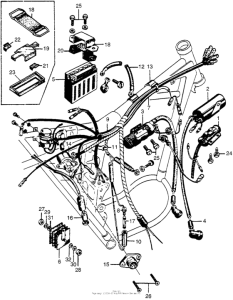 CL72 Wire harness + battery