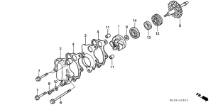 CR500R Водяная помпа
