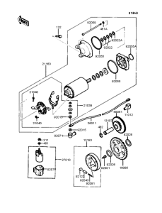 ZX400 Starter motor / starter clutch