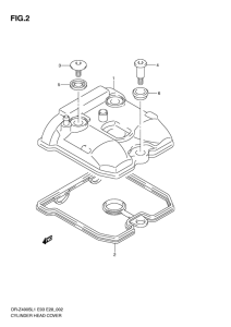 DR-Z400 Крышка головки цилиндров