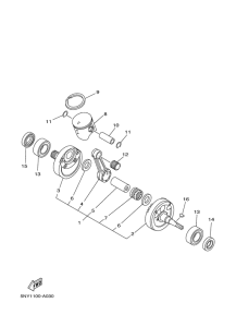 YZ125T1 Crankshaft & piston