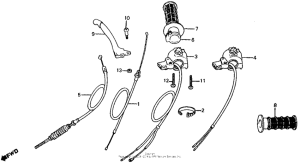 Z50R Control levers cables switches