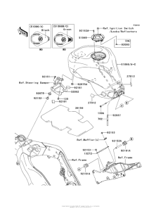 ZX1000 Топливный бак
