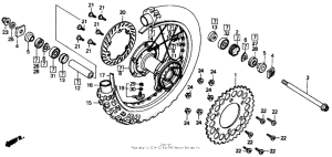 CR500R Rear wheel 87-89