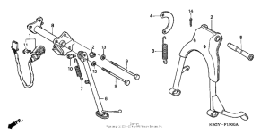 CB250 Подножка