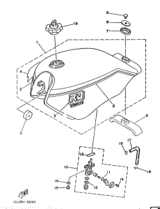 RD125LC Топливный бак