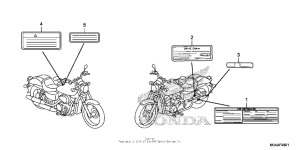 VT750RS Caution label (2)