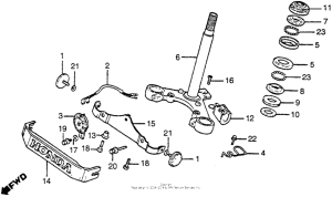 CB125S Steering stem + horn
