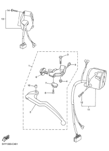 YZF-R1 Handle switch & lever
