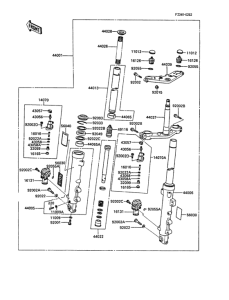 ZX1000 Front fork(1 / 2)(zxt00a-000321-)