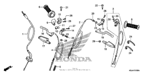 CRF100F Handle lever + cable