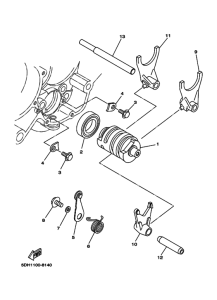 YZ125 Shift cam & fork