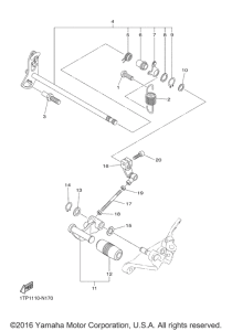 XVS950CUD Вал переключения