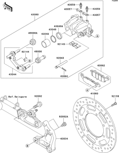 VN1600 Задний тормоз