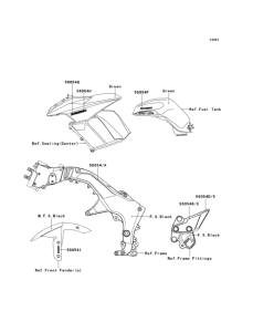 ZX1000 Decals(green)