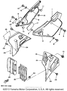 WR250Z Боковые обтекатели