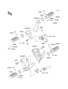KL650 Подножки