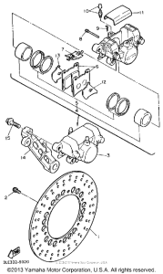 FZR1000W Задний суппорт