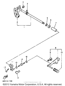 XJ600SD Вал переключения